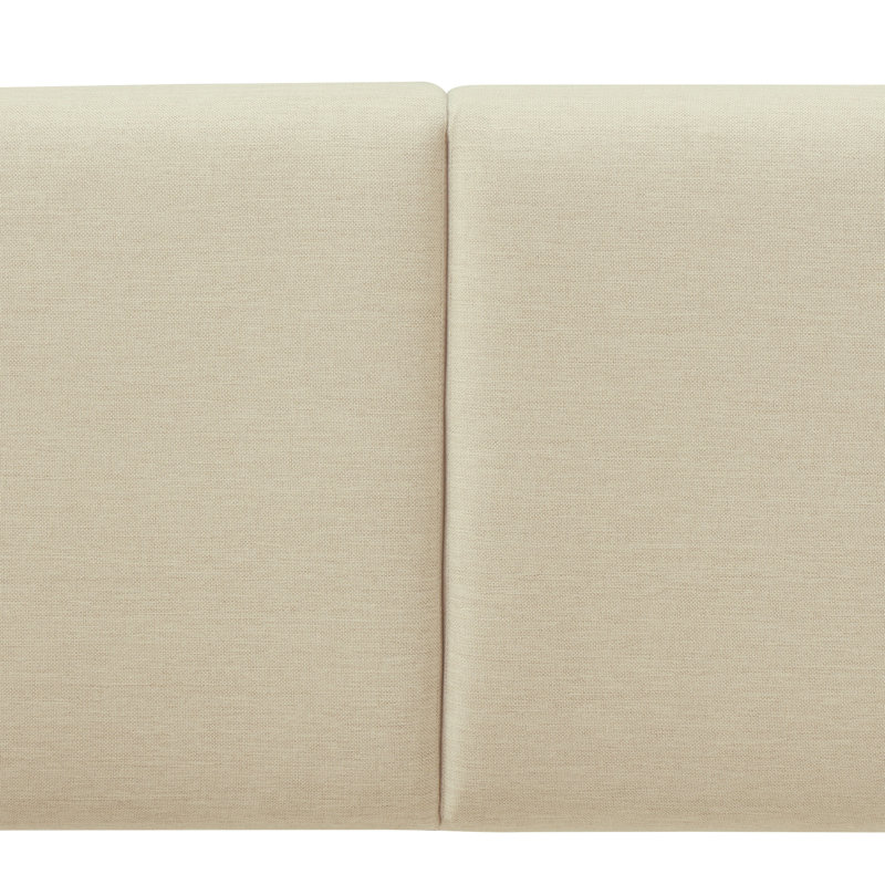 Clarence Finch Maxwell Upholstered Storage Bed with Tufted Adjustable Headboard, No Box Spring Needed, Easy Assembly, Cream