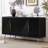 Niara Stylish Sideboard with Wave Geometric Design, Conical Legs and Metal Handles-1856558840