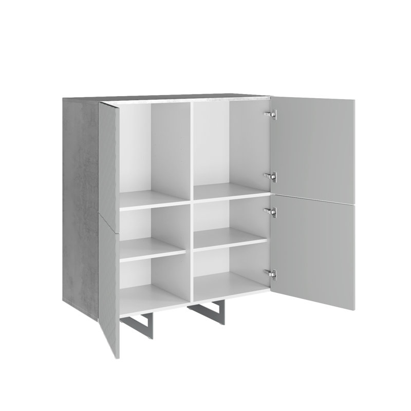 Barbarra 110cm Sideboard, Concrete/Grey