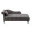 Moderne 60,6 po boutons de velours capitonnés garnis de têtes de lit en bois massif avec 1 coussin (conception avec accoudoir à gauche)-1896100370