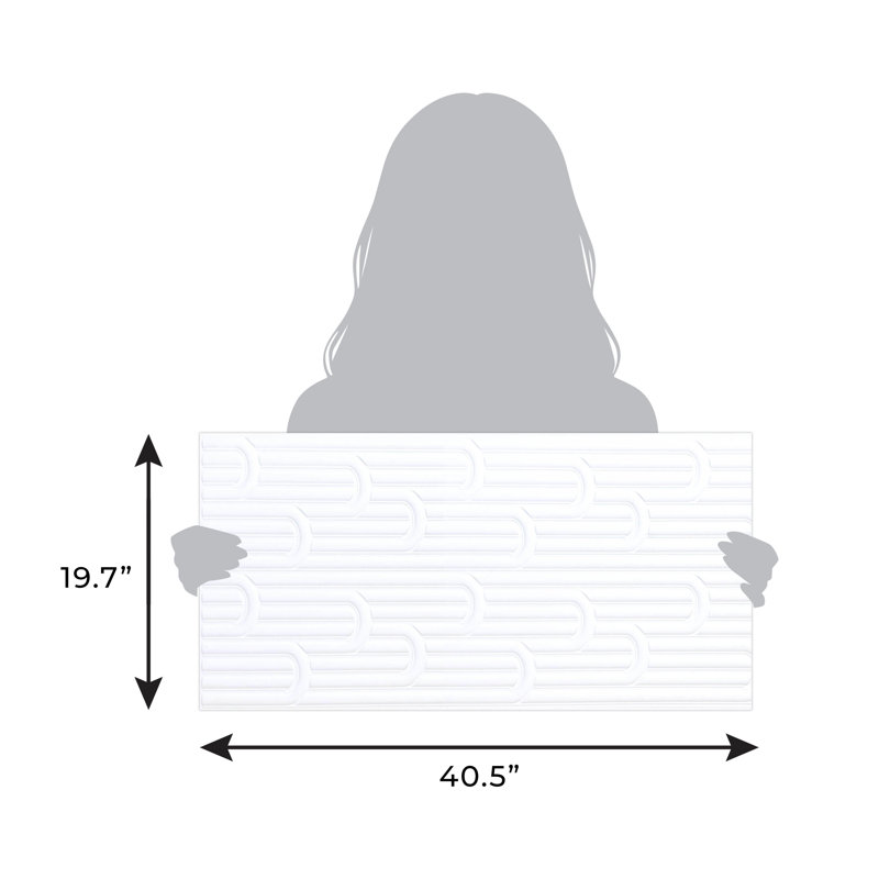 Panneau mural en PVC souple 19,7 "x 40,6" en PVC souple blanc (paquet de 10), Blanc