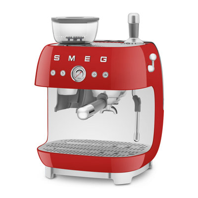 SMEG 50's Retro Style Aesthetic Semi-Automatic Espresso Coffee Machine with Grinder