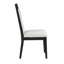 Ensemble de 2 chaises d'appoint à dossier uni ivoire et noir Mason