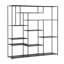 Daren 71" x 71" Metal Bookcase, Black