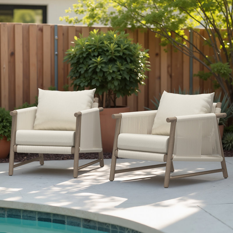 Ensemble de 2 chaises longues Naomie Acacia
