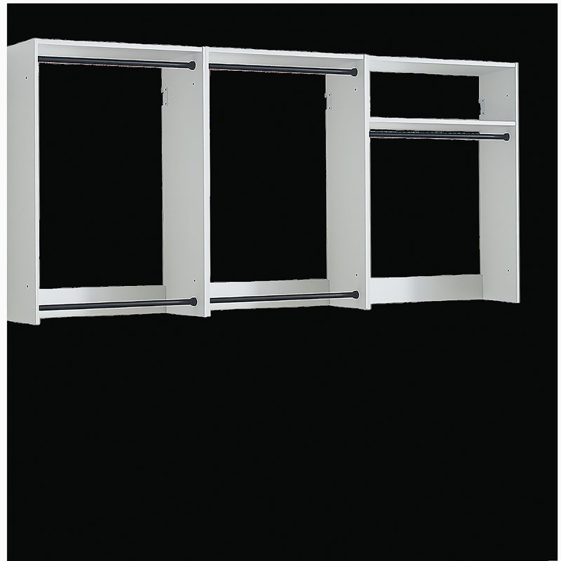 Devi White Wall Mounted Wood Closet System
