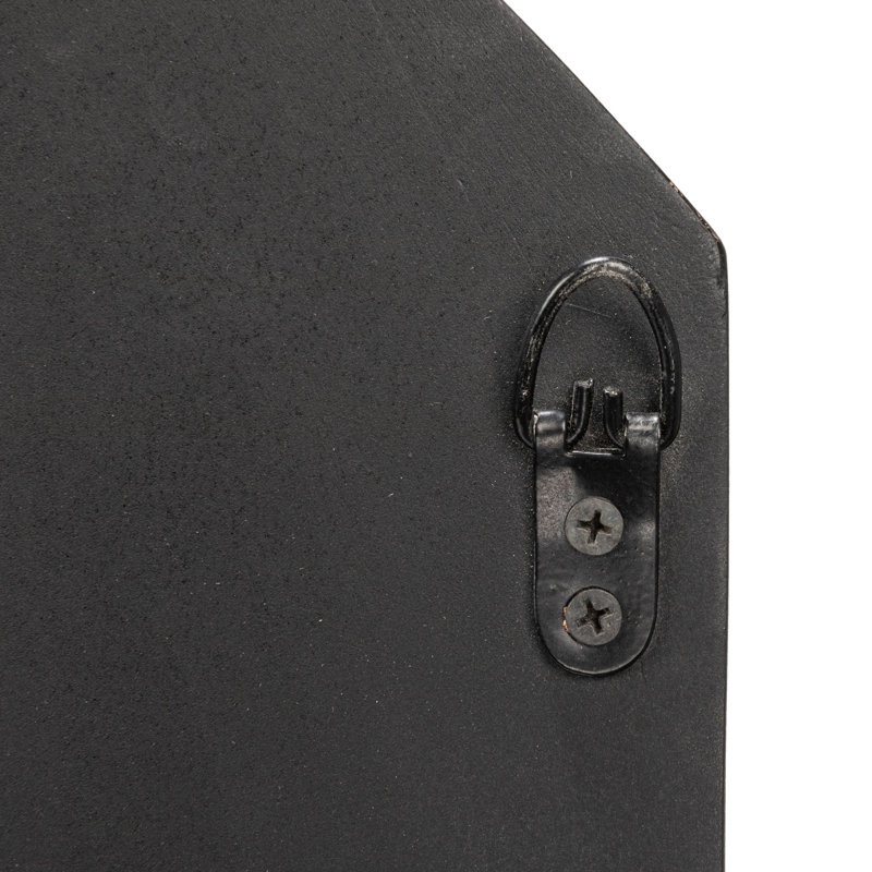 Miroir mural hexagonal, Noir