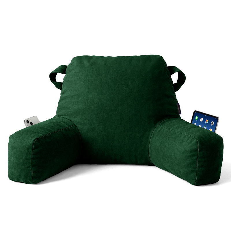 Coussin de dossier avec poches Comfy, Gris foncé