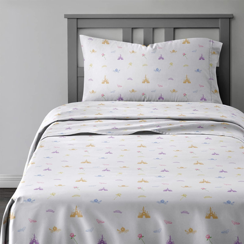 Kids Sheet Set, Soft Microfiber Bedding, Cozy & Breathable, Wrinkle Free Easy Care Bed Sheets, Princess