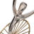 Sculptural Ballerina Dancing Figurine for Home Decor Display - Decorative Metal Statue Accent for Living Room Decoration - Set of 3, 13", Silver & Gold