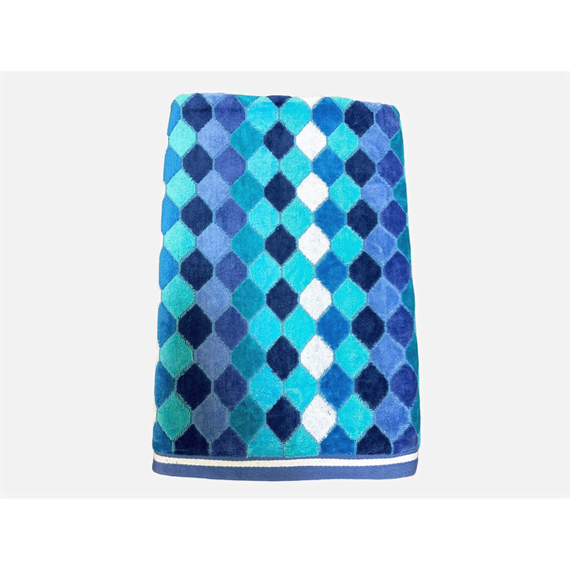 Luxury Diamond Soft, Absorbent Beach Towel , Blue