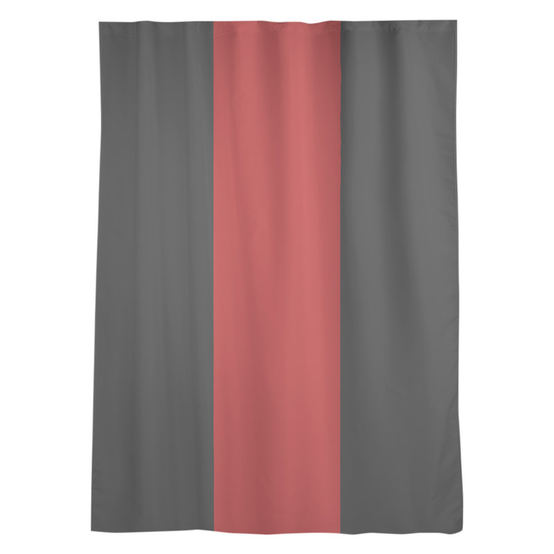 Panneau de rideau simple diaphane avec passe-tringle Stripes, Louisville fenêtre noire / rouge / noir