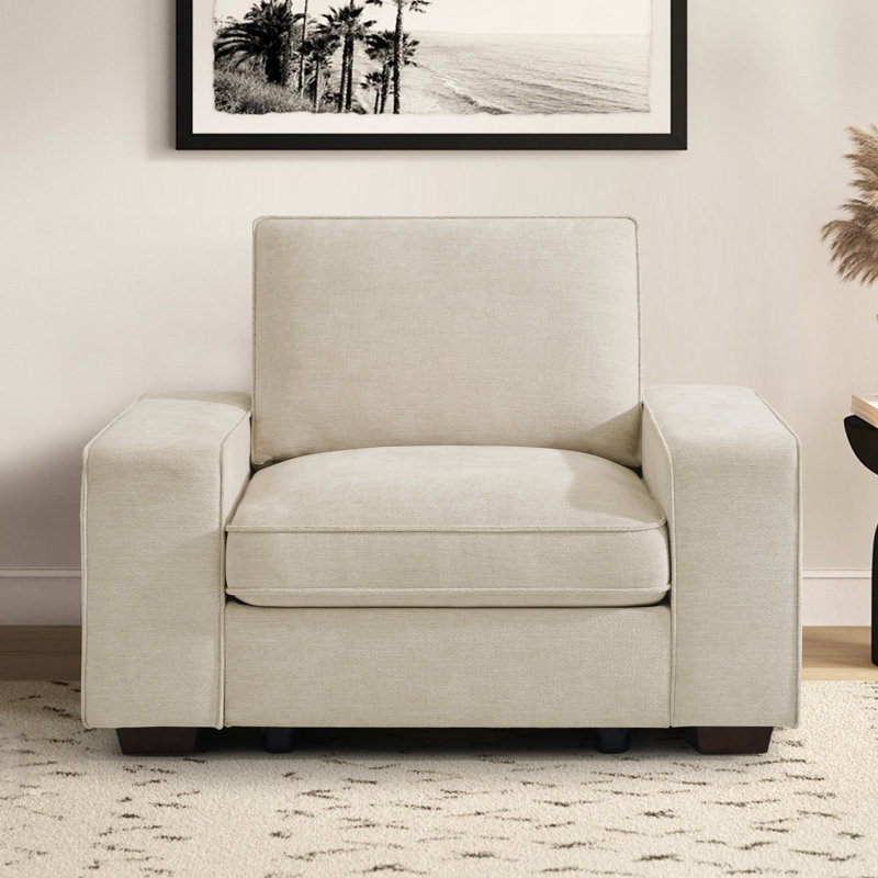 Modular Sofa Couch With Seats Storage, Comfy Chenille Fabric Couch For Living Room, Office, Apart Deep Seat, Usb Charging, With Removable Cover,lightgrey, Single Sofa