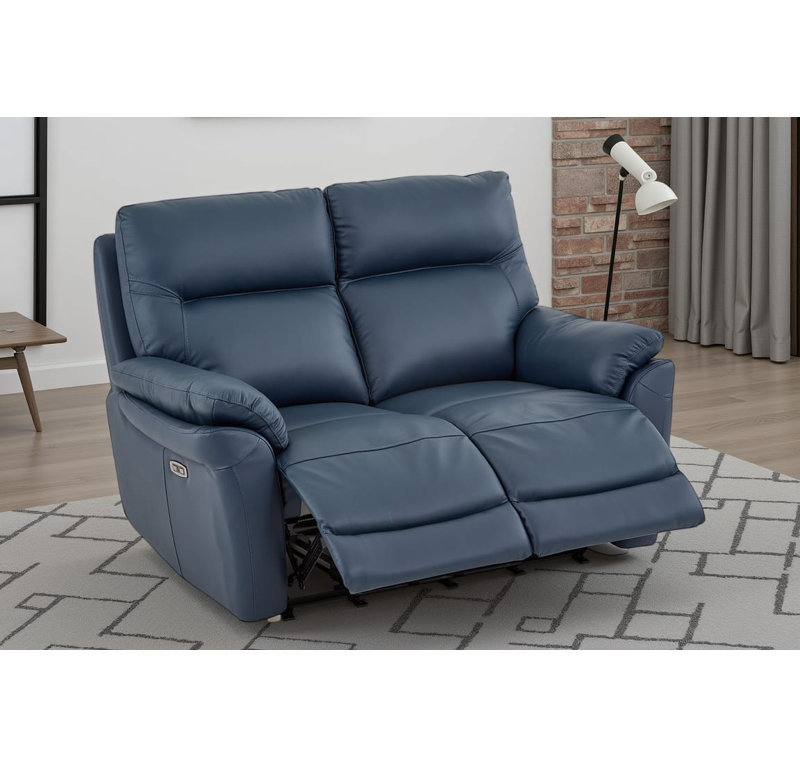 Huckins 3 Seater Electric Reclining Sofa, 2, Navy Blue