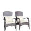 Chaise de patio avec coussins (coussin beige)