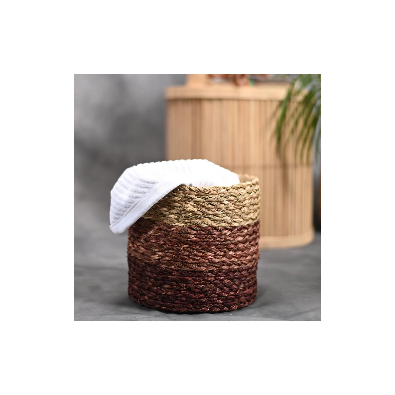 Handmade Seagrass Decorative Basket 1, 8"