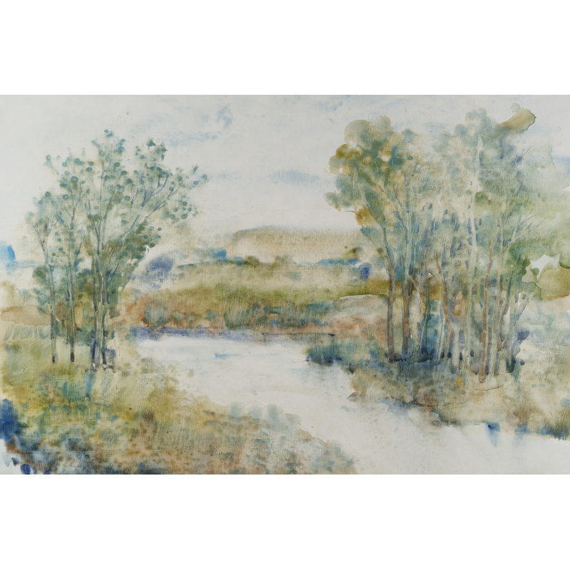Arbres sur le ruisseau I, H 8 po x l 12 po x P 1,25 po