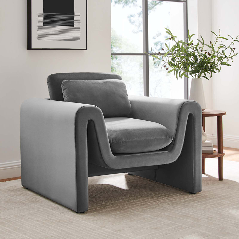 Modway Waverly Armchair, Gray 