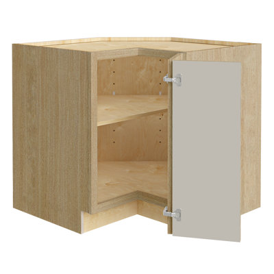 Gallery Express Rowan Plywood Assembled 36 in W x 24 in D x 34.5 in H Corner Standard Kitchen Cabinet Right in Straw