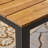 Wood Outdoor Eating Table With Iron Base, 72.67" X 34" 30 Dining Black Frame,