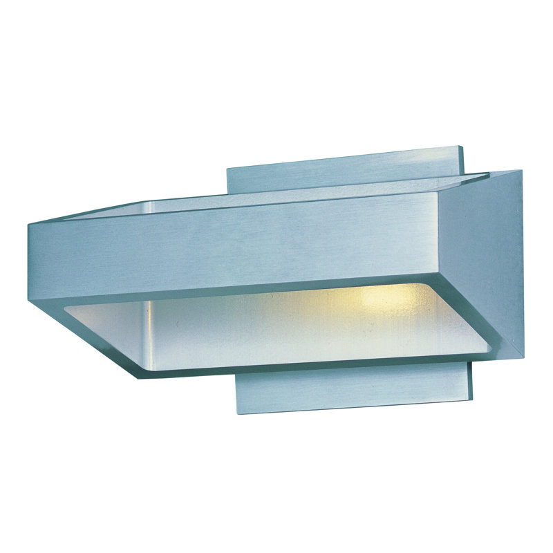 Azral LED Flush Mounted Sconce, Satin Aluminum