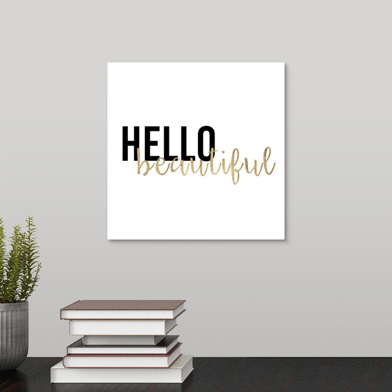 « golden quote i », art textuel sur toile, Toile tendue, H 10 po x l 10 po x P 1,25 po