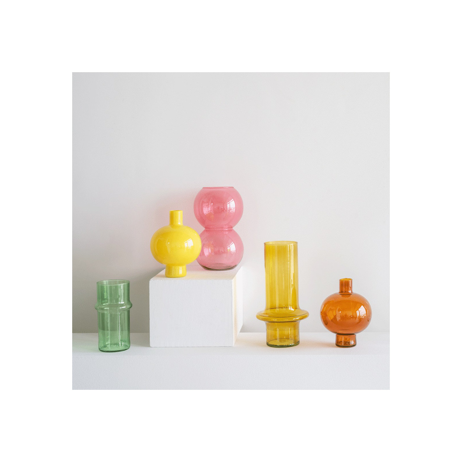 Geri 7.85'' Glass Table Vase, Golden Oak