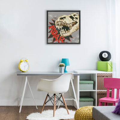 Roar Dinosaur Skull Floating Frame, design by Connie Summers