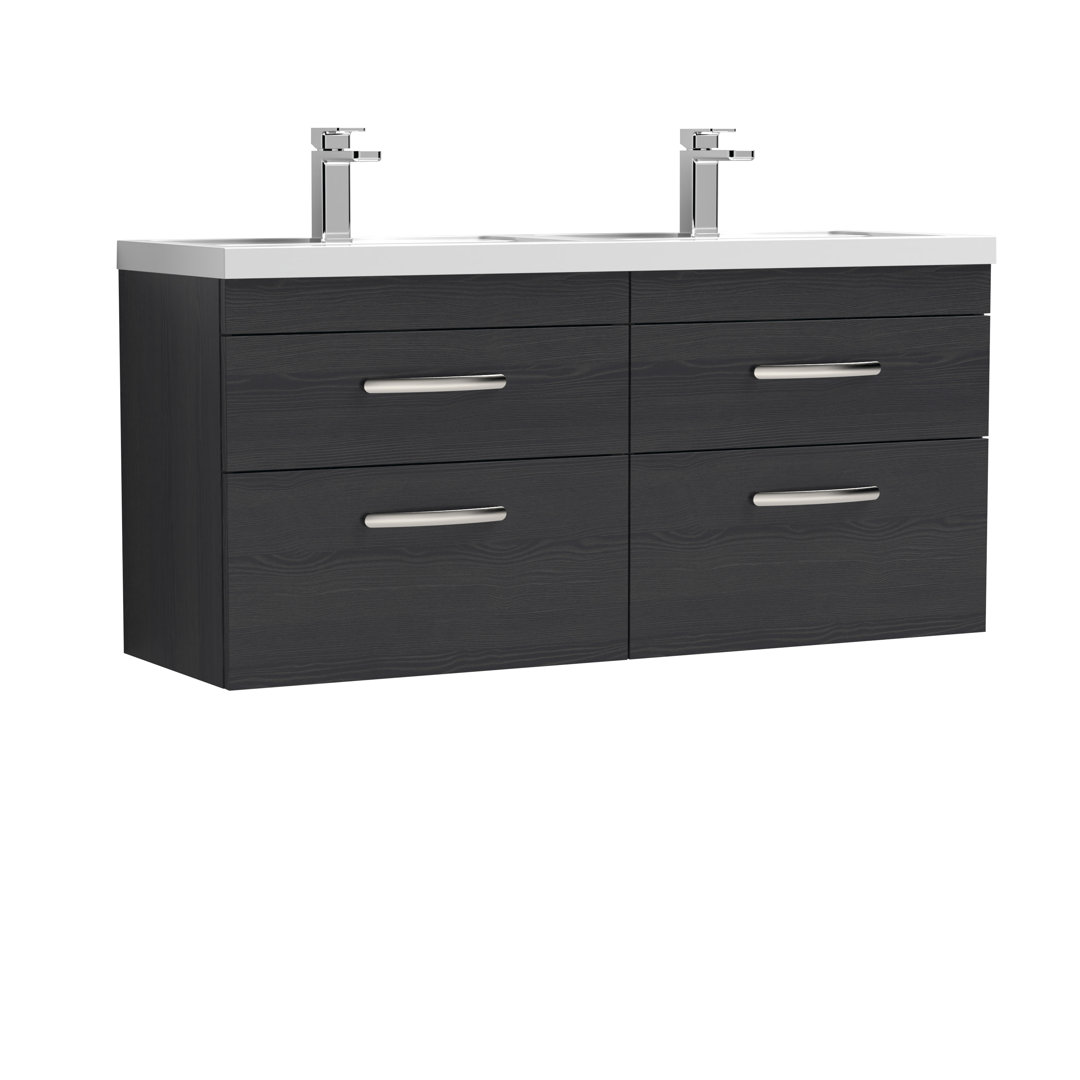 Athena 1205mm Double Bathroom Vanity with Integrated Polymarble Basin
