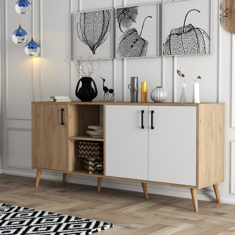 Heidi-Grace 180cm Console Table, Brown/White
