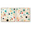 Fernando - Ensemble de 2 collages carrés à formes abstraites-101864985-101864986