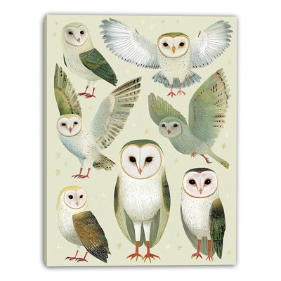 «Soft Forest Owls», art mural sur toile tendue