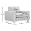 Fauteuil club en cuir véritable 43,3 po Adika avec garniture en bois