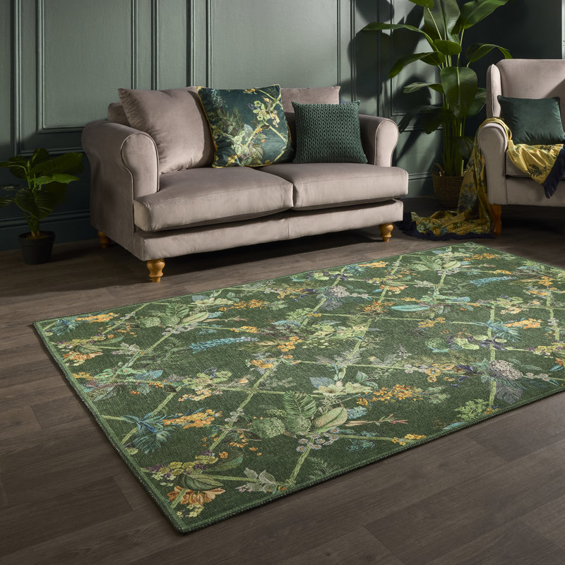 Geometric Digitally Printed 100% Polyester Area Rug, Rectangle 185 x 290 cm