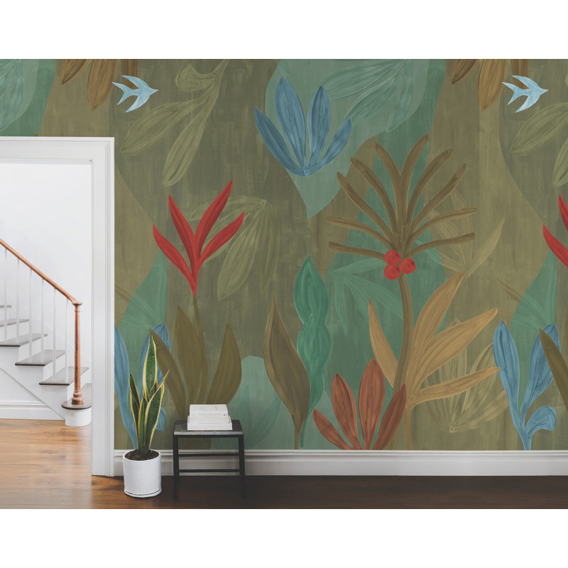 Panneau mural Chambord, Feuille / olive