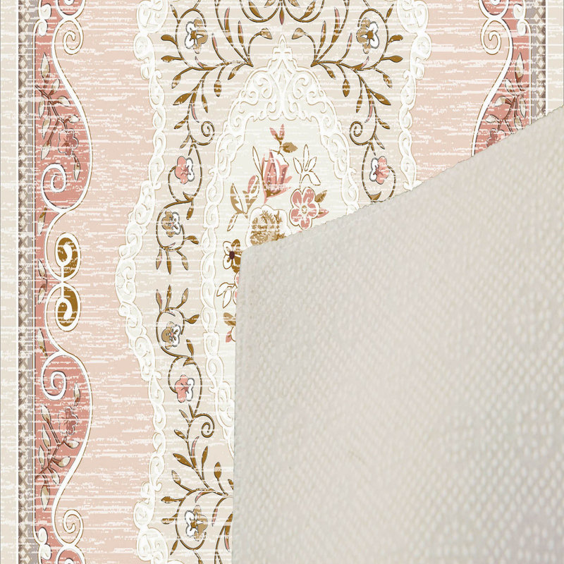 Stylish Woven Carpet, 5.2 x 7.5 Feet | 100% Polyester, 0.3 in Pile Height, Antibacterial, Non-Slip PVC Dot Underside | Machine Washable, 3D Digital Print | Perfect for Living Room, Bedroom & Home Décor