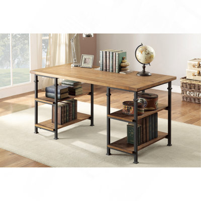 Table de bureau vintage 1 pièce avec 4 tablettes ouvertes