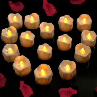 Bougies à piles sans fil 12 lumières DEL