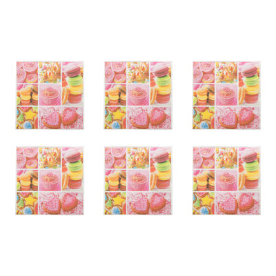 20 Pack Luncheon 3 Ply Napkin Desserts - Set Of 6