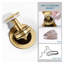 Drain escamotable pour salle de bain avec panier-filtre en finition or brossé