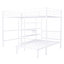 Lit superposé double au-dessus de simple avec bureau intégré