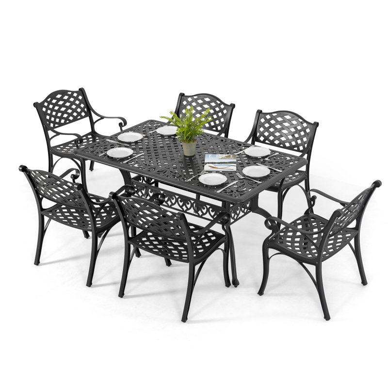 Ensemble de salle à manger rectangulaire pour 6 personnes 59,06 po Sheliah