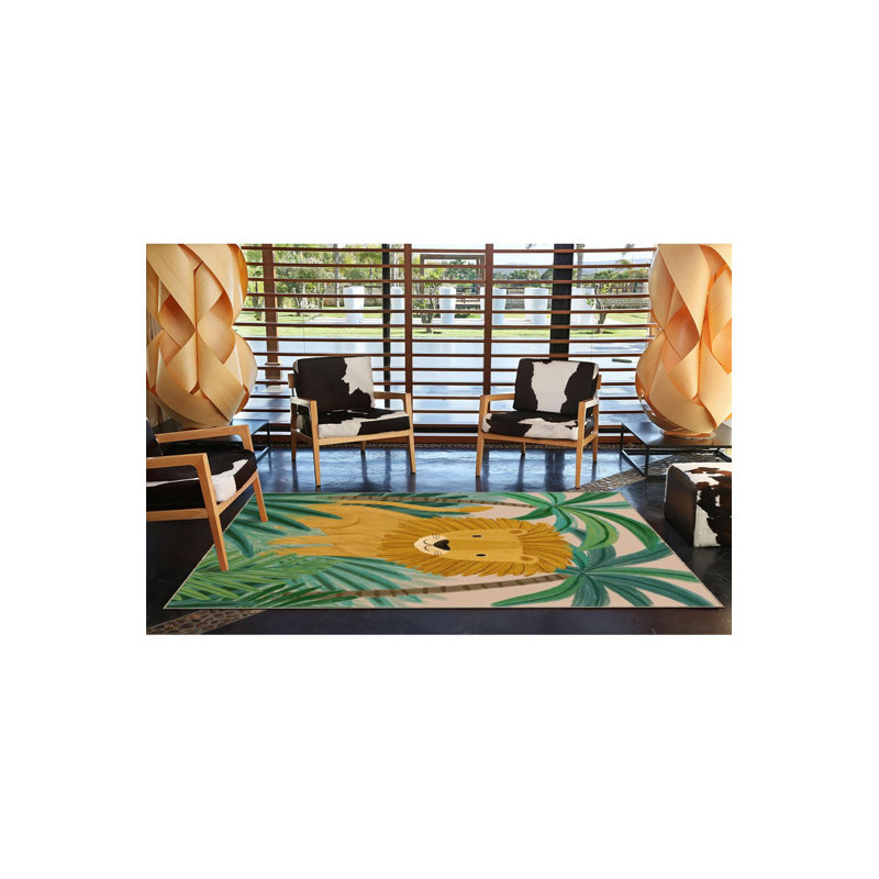 Tapis lavable à la machine Modern, Sous-tapis carré 4 pi 11 po inclus
