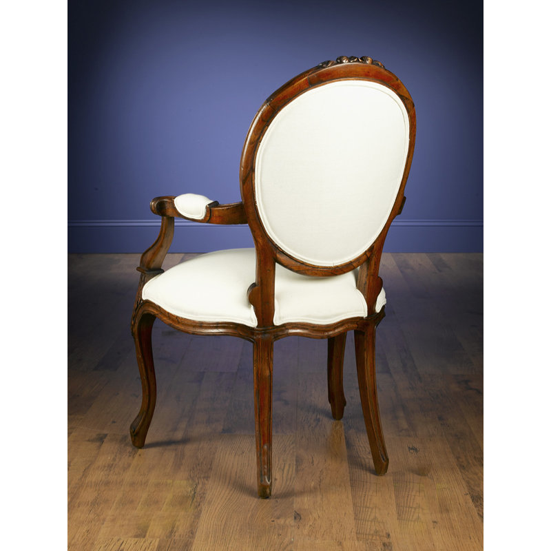 Chaise rembourrée en bois, Noyer