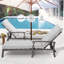 Chaise longue inclinable 62,2 po avec coussins
