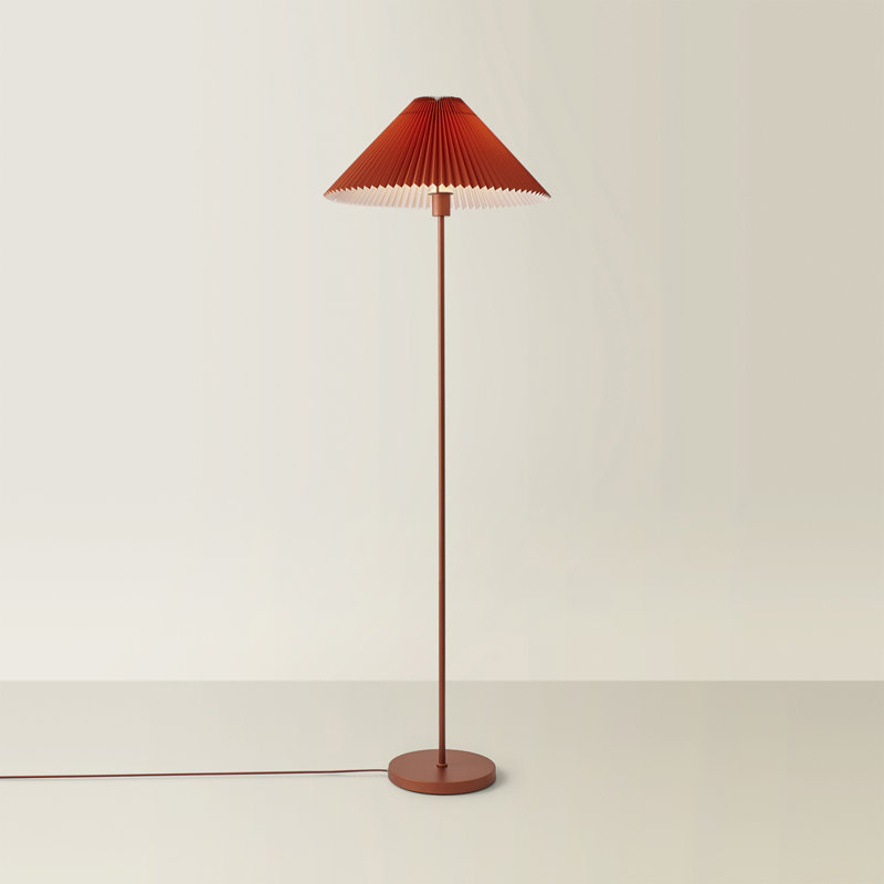Kameron 156cm Traditional Floor Lamp, Burnt Orange, Burnt Orange, Yes