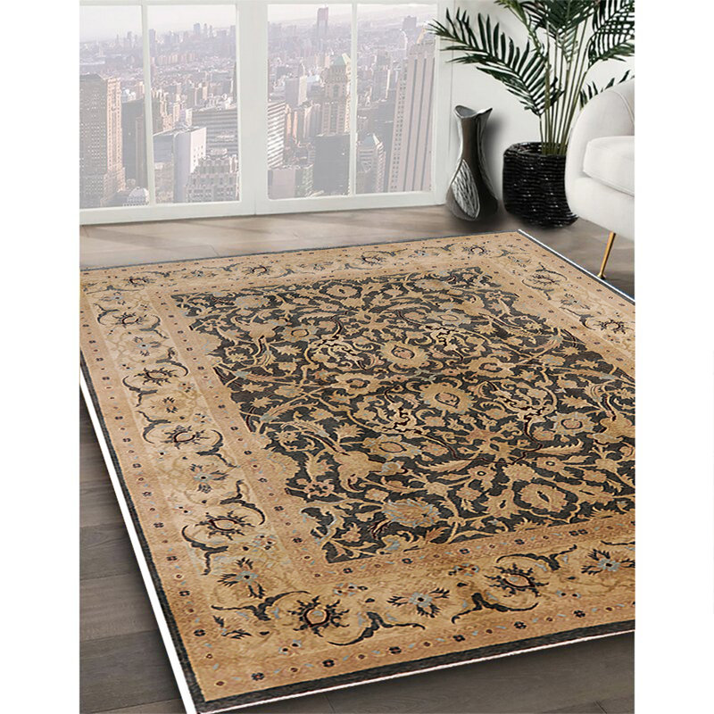 Tapis 100% Mid-Century moderne lavable à la machine 3231, Rond 5 pi