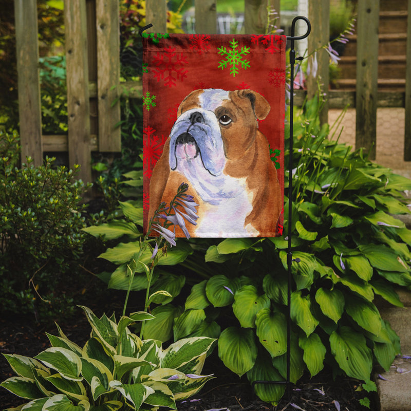 Drapeau rouge et vert Vart, Bulldog (beige et blanc)