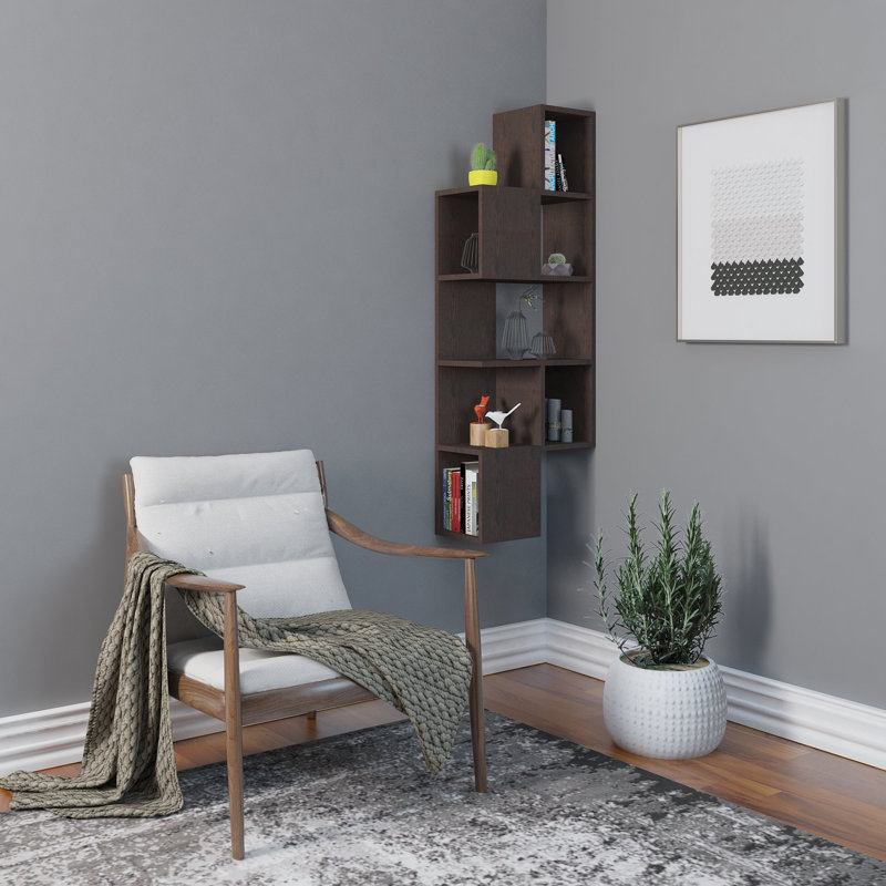 Tablette décorative 5 pièces Abdifatah, Wengé