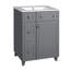 Meuble-lavabo moderne compact en bois massif